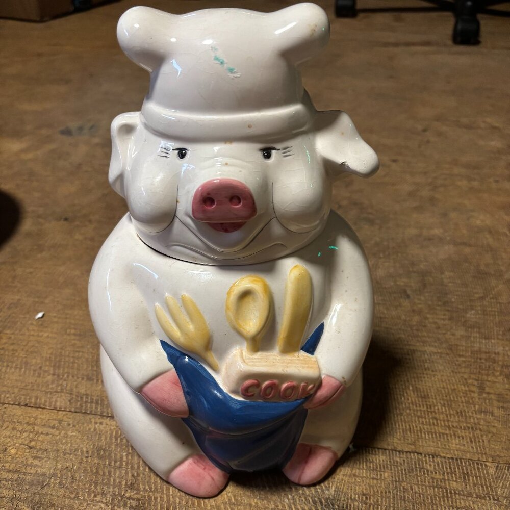 Chubby Chef Pig Cookie Jar